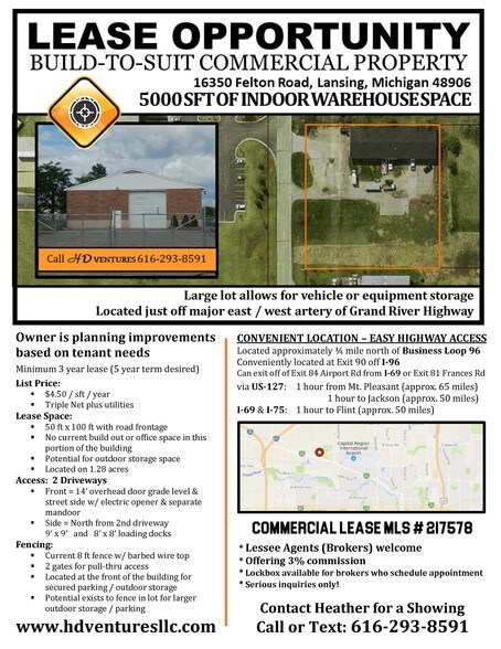 16350 Felton Rd, Lansing, MI for sale - Building Photo - Image 1 of 1