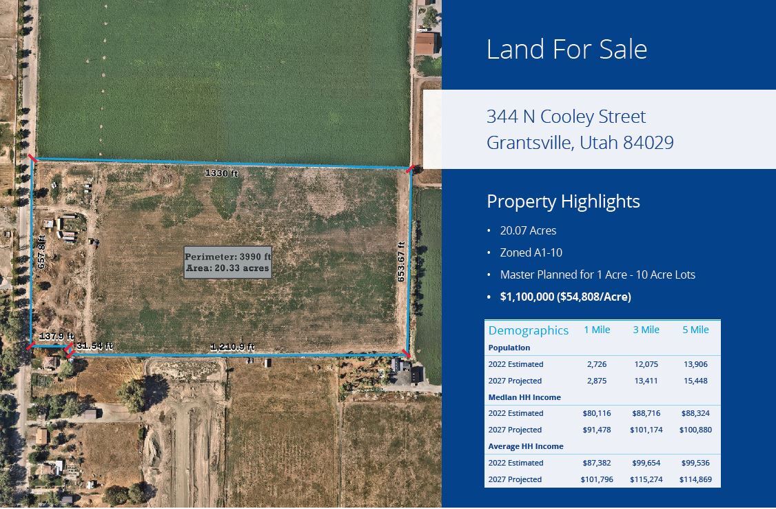 345 W Wrathall Dr, Grantsville, UT for sale Aerial- Image 1 of 1