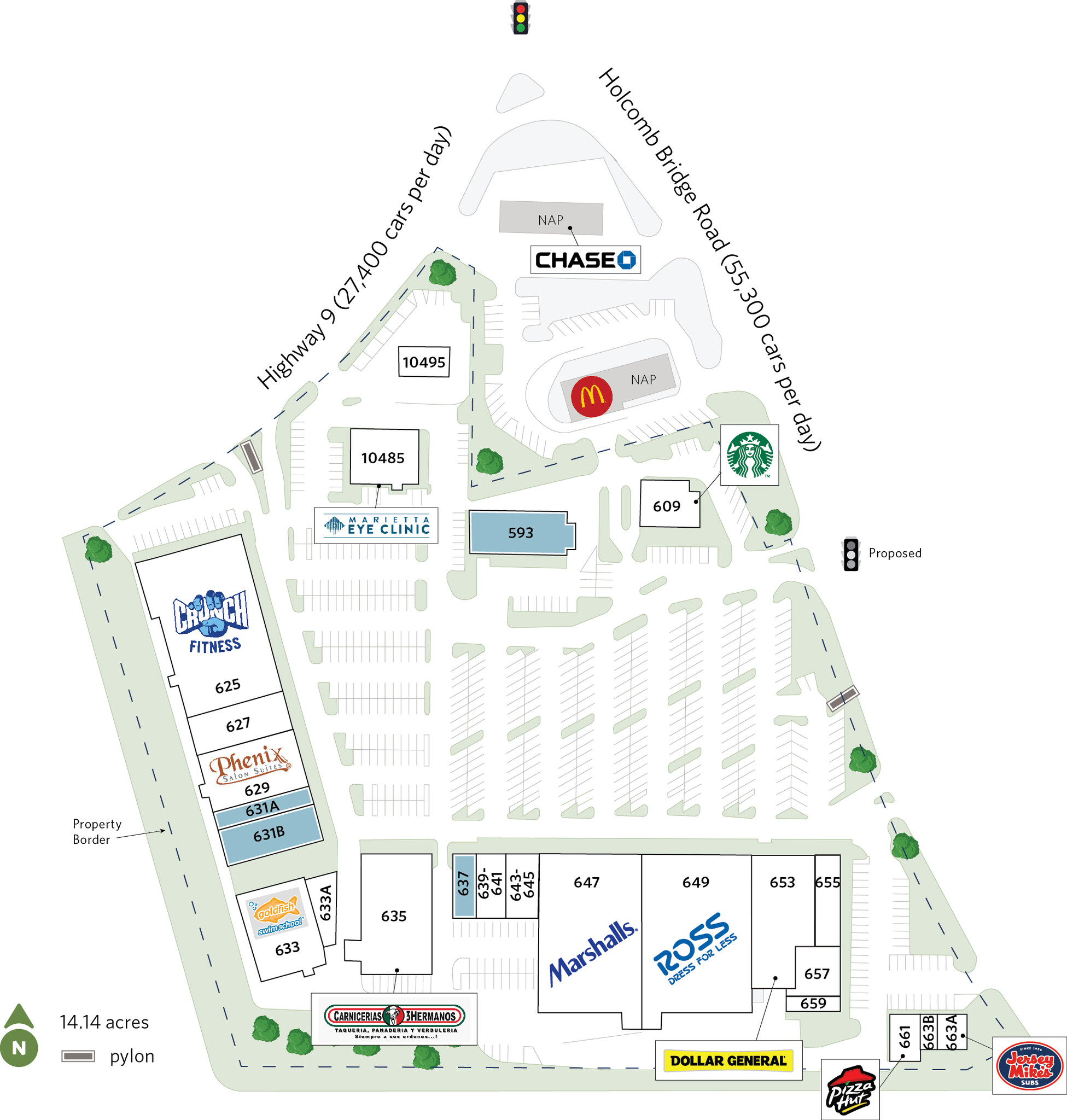 593-659 Holcomb Bridge Rd, Roswell, GA for lease Site Plan- Image 1 of 17