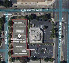 516 W Remington Dr, Sunnyvale, CA - aerial  map view