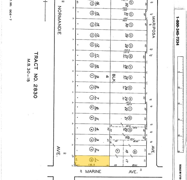 15032 S Normandie Ave, Gardena, CA for sale - Plat Map - Image 2 of 5