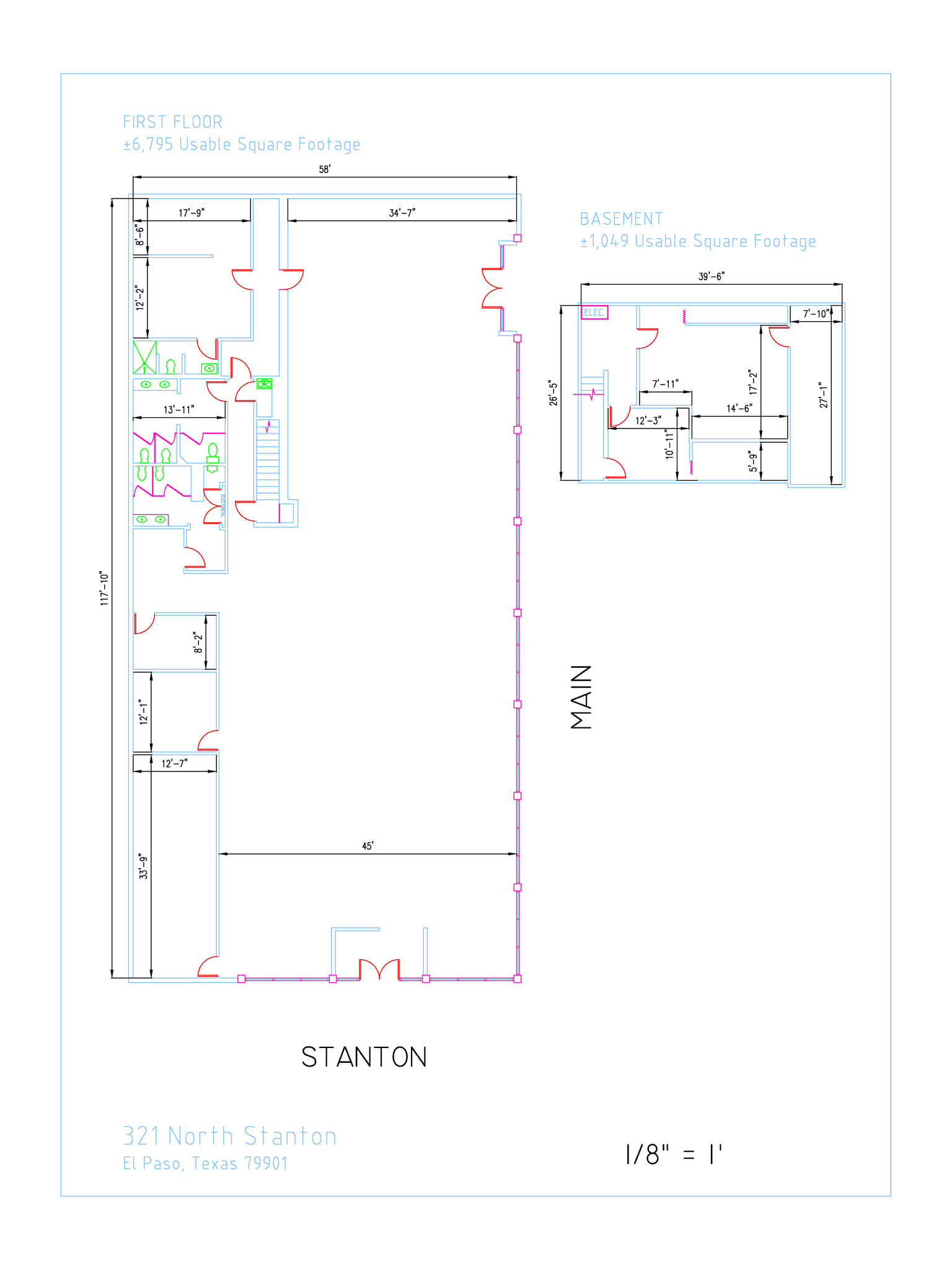 321 N Stanton St, El Paso, TX for lease Floor Plan- Image 1 of 1