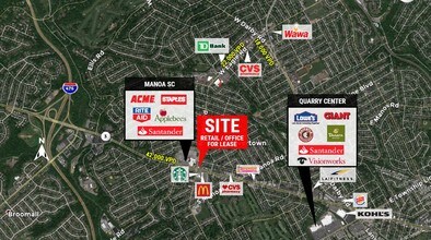 1241-1247 W Chester Pike, Havertown, PA - AERIAL  map view - Image1