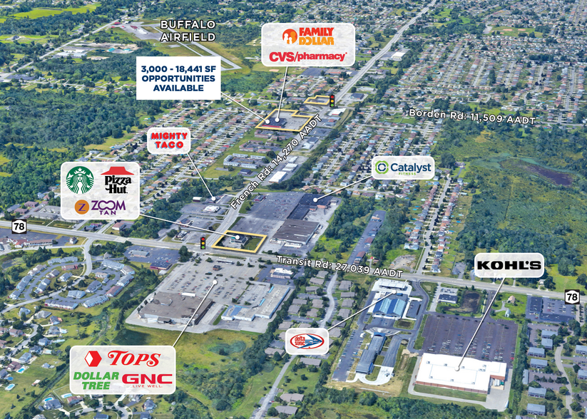 1231-1235 French Rd, Depew, NY for lease - Aerial - Image 2 of 5