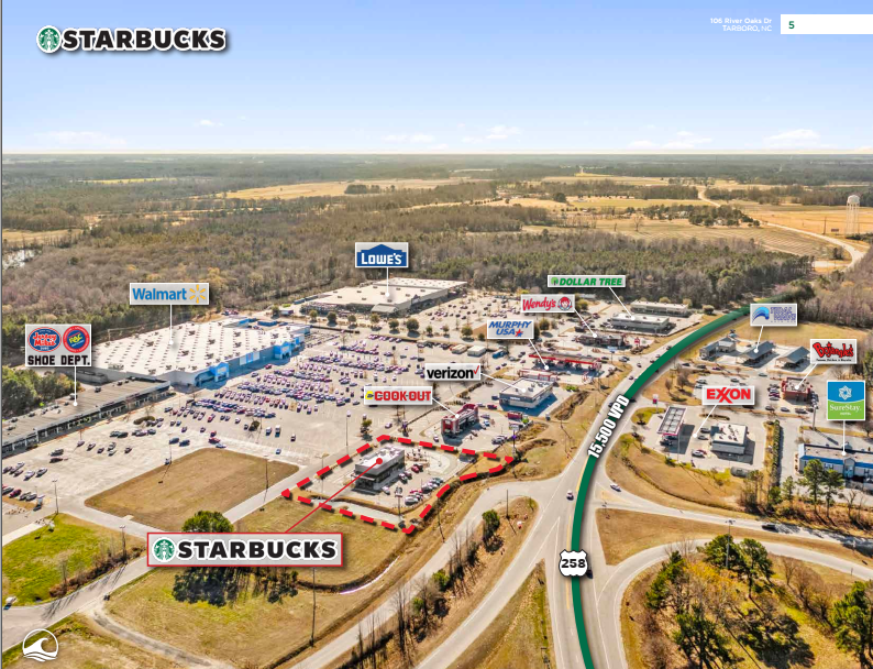 106 River Oaks Dr, Tarboro, NC 27886 - Starbucks | Walmart Outparcel ...