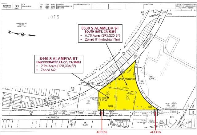 8440 S Alameda St, Los Angeles, CA for lease - Plat Map - Image 2 of 2