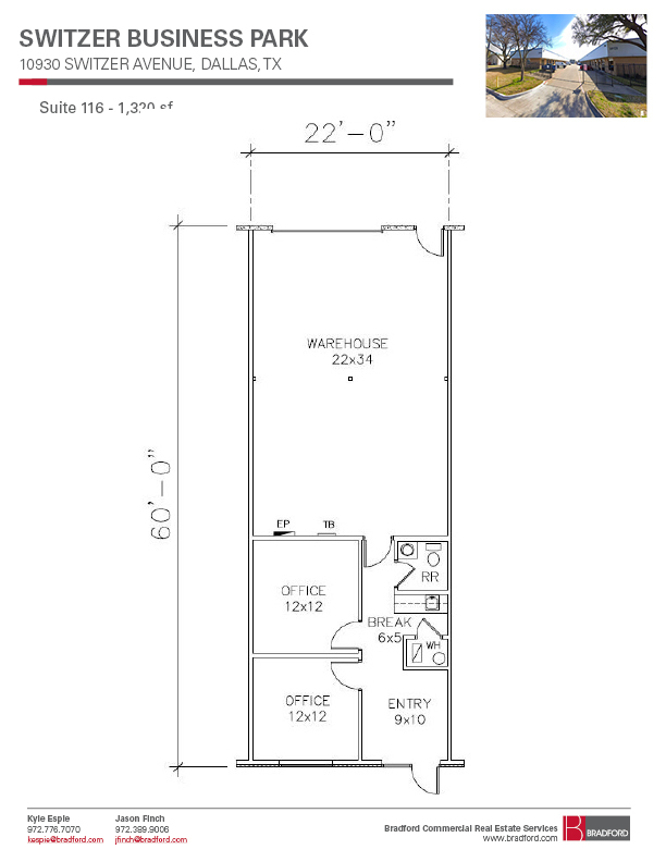 10930 Switzer Ave, Dallas, TX for lease Floor Plan- Image 1 of 1