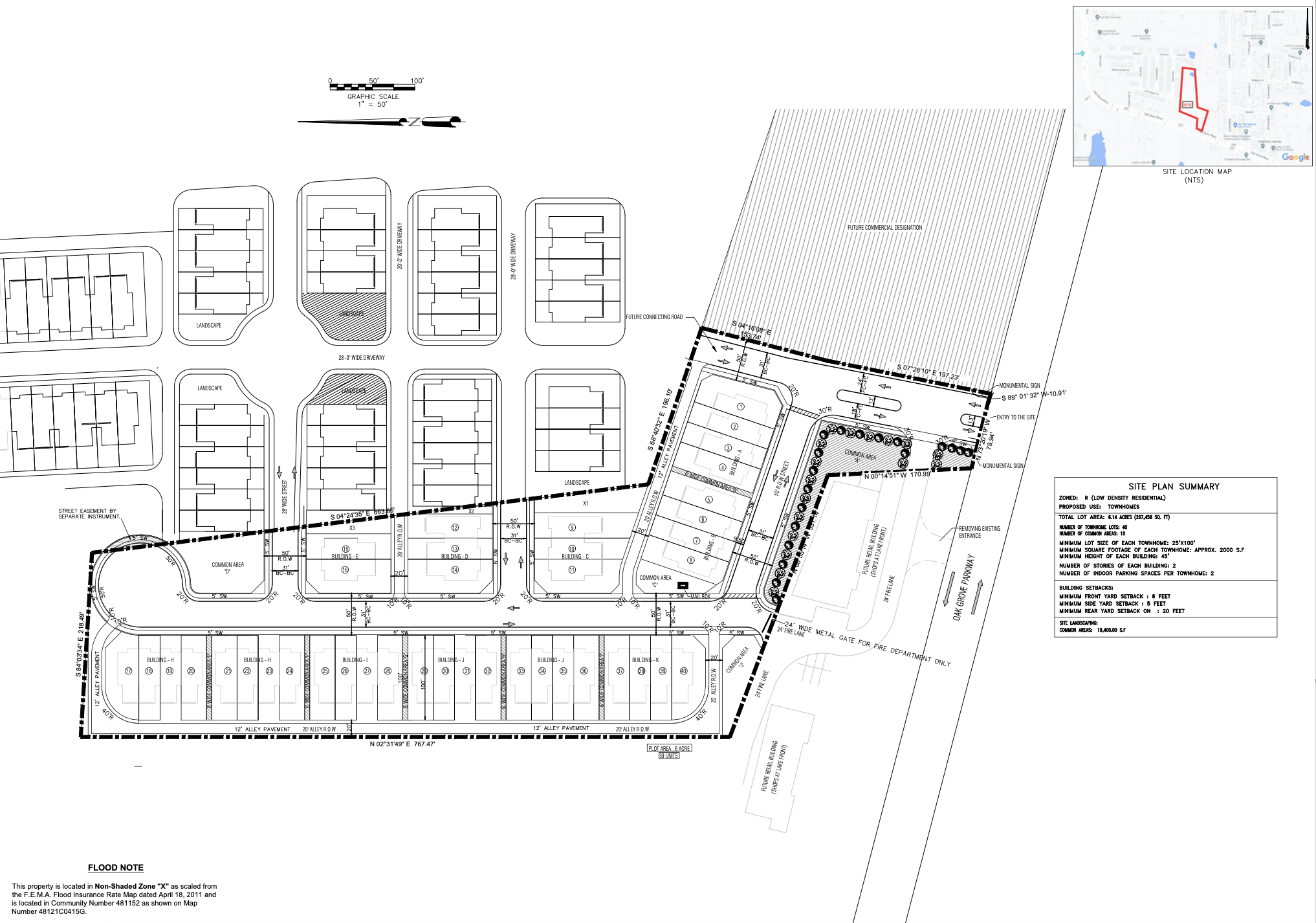 1911-1913 Oak Grove Pky, Little Elm, TX for sale Site Plan- Image 1 of 5