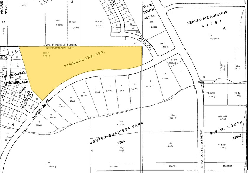 834 Timberlake Dr, Arlington, TX for sale - Plat Map - Image 2 of 48