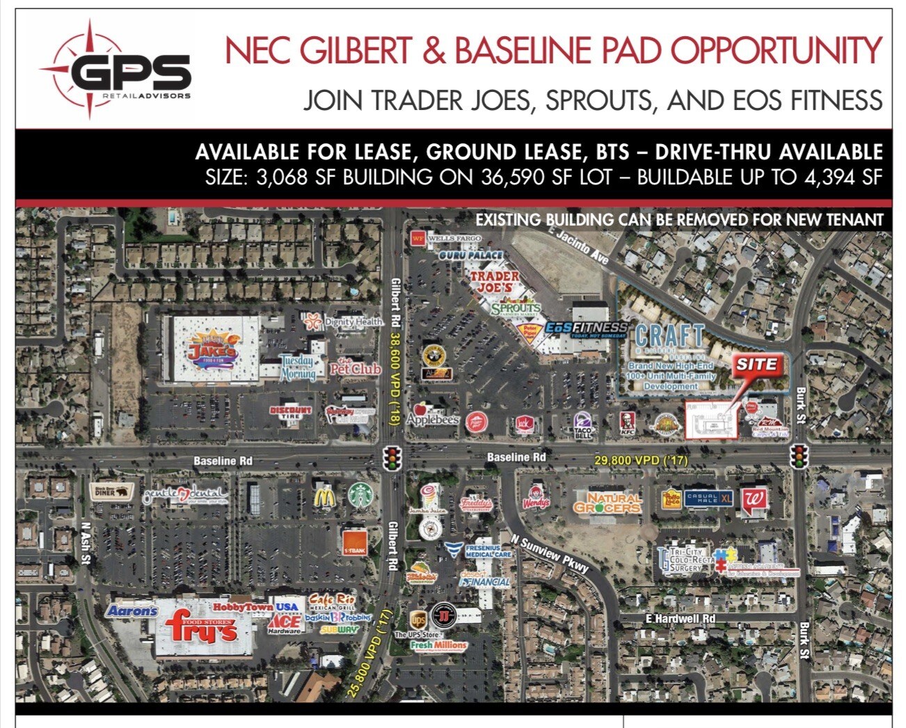 NEC Gilbert Rd & Baseline Rd, Mesa, AZ for sale Aerial- Image 1 of 1