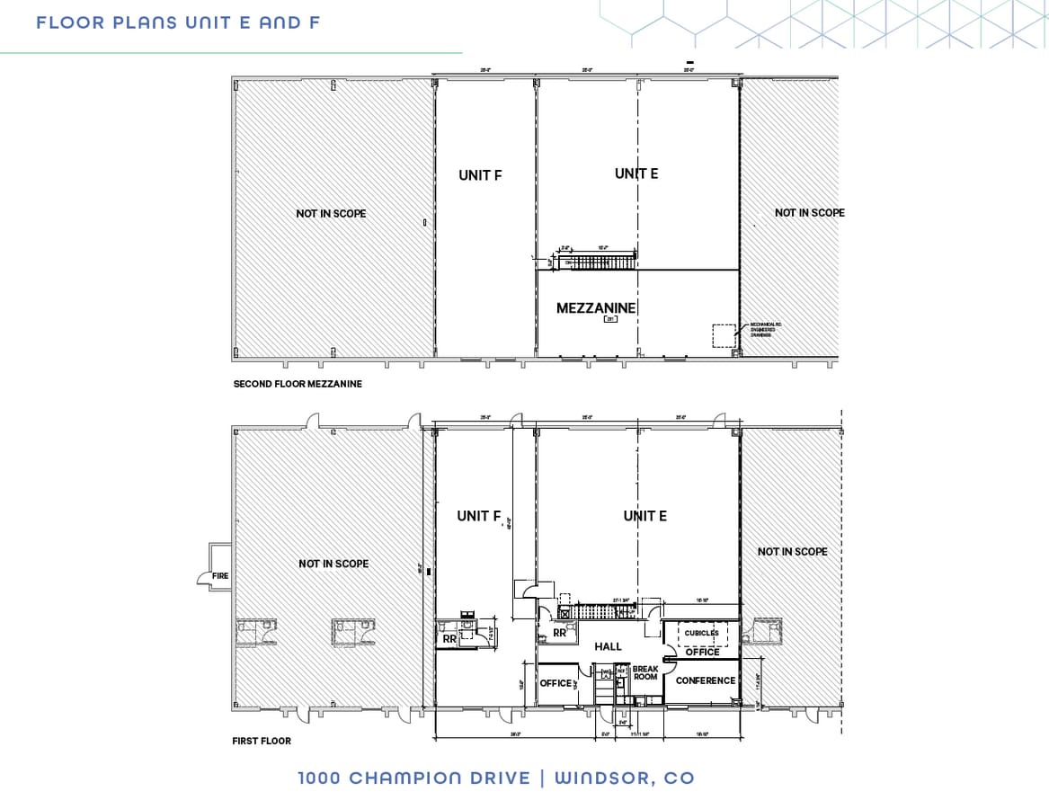 1000 Champion Dr, Windsor, CO 80550 - Unit E & F -  - Floor Plan - Image 1 of 1