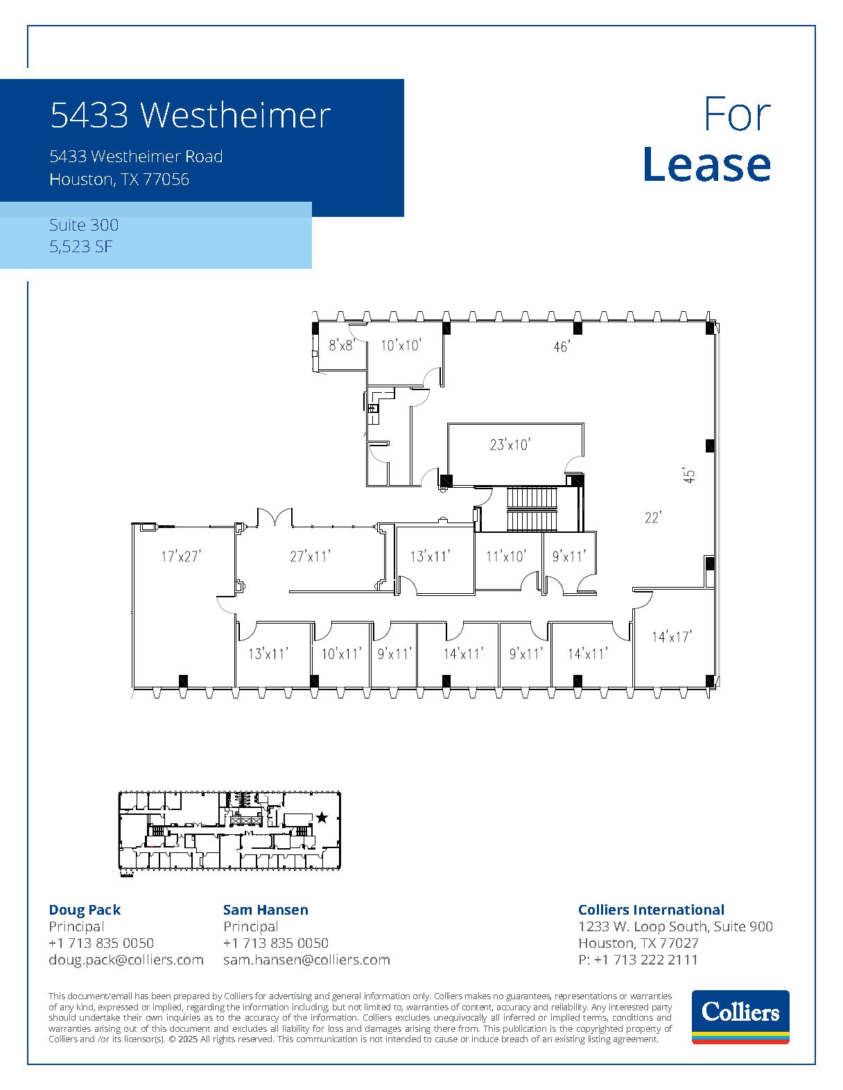 5433 Westheimer Rd, Houston, TX for lease Floor Plan- Image 1 of 1