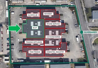 Décines-Charpieu - AERIAL map view