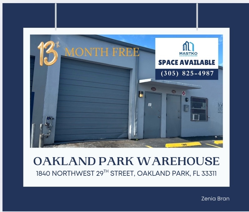 1840-1862 NW 29th St, Oakland Park, FL for lease Building Photo- Image 1 of 2