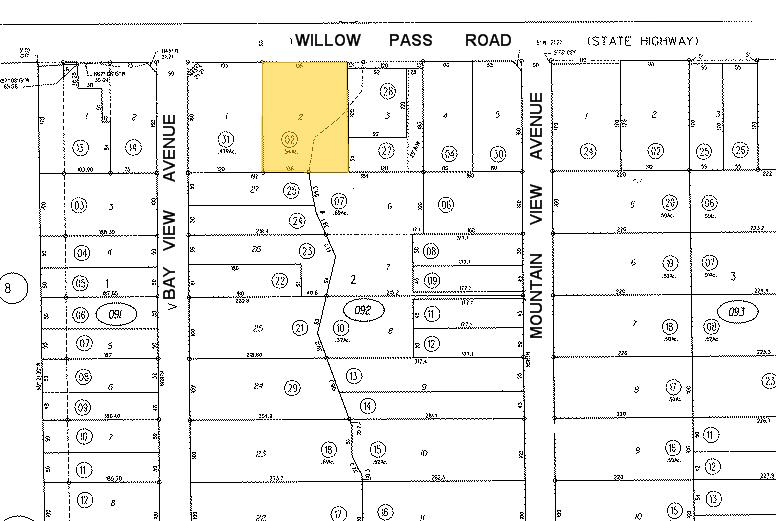 2107-2123 Willow Pass Rd, Pittsburg, CA for sale - Plat Map - Image 1 of 1
