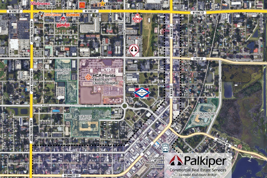 323 W Oak St, Kissimmee, FL for lease - Aerial - Image 2 of 6