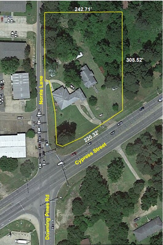 4450 Cypress St, West Monroe, LA 71291 2 acre hard corner Cypress Downing Pines