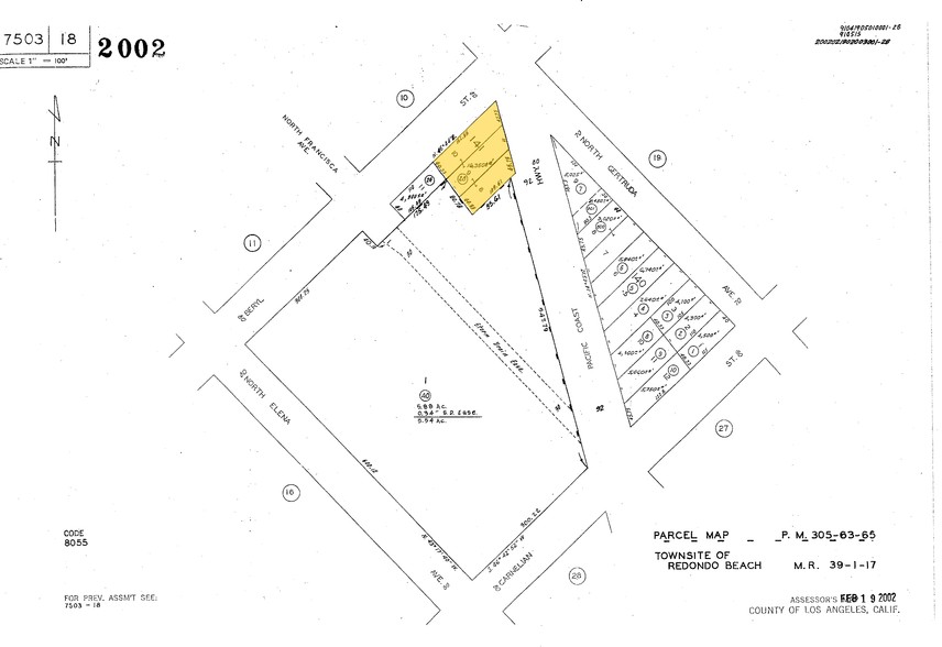 435 N Pacific Coast Hwy, Redondo Beach, CA for lease - Plat Map - Image 2 of 2