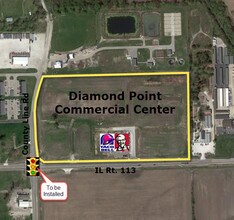 NEC Of Route IL Rt 113 And County Line Rd, Diamond, IL - aerial  map view