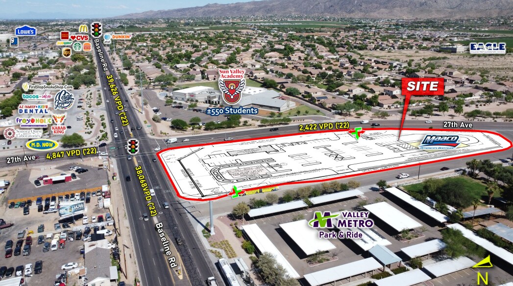 SW Baseline Rd & 27th Ave, Phoenix, AZ for lease Primary Photo- Image 1 of 8