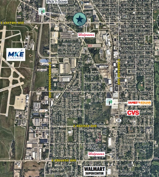 3100 E Layton Ave, Saint Francis, WI for lease - Aerial - Image 3 of 3