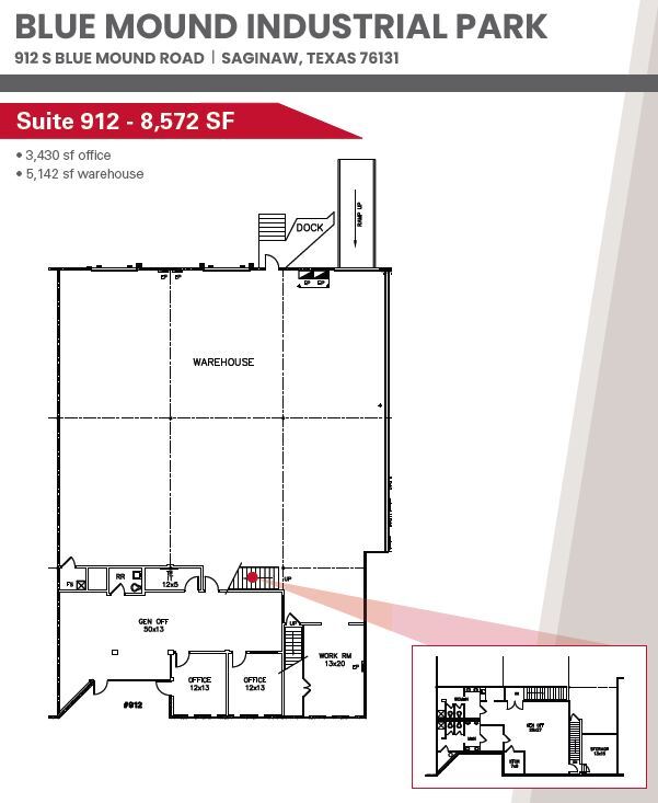 808 S Blue Mound Rd, Fort Worth, TX for lease Floor Plan- Image 1 of 1