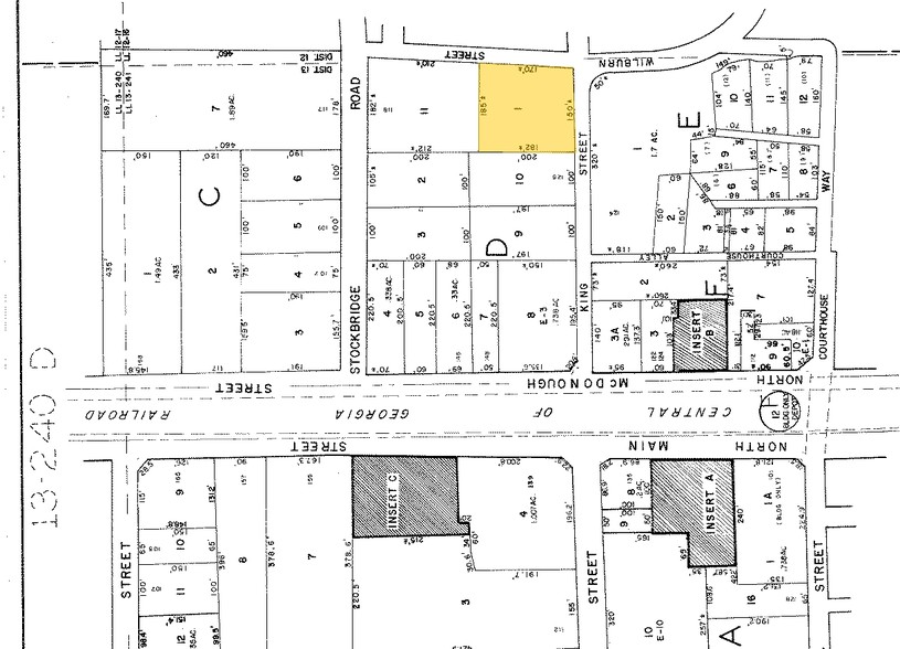 129 King St, Jonesboro, GA for lease - Plat Map - Image 2 of 3