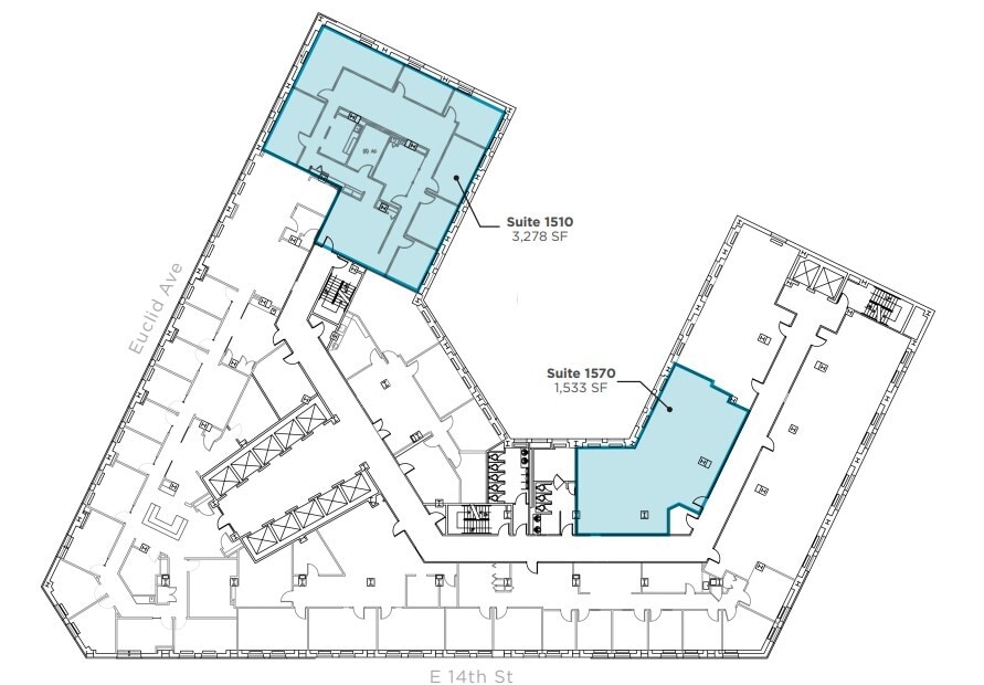 1400-1422 Euclid Ave, Cleveland, OH for lease Floor Plan- Image 1 of 1