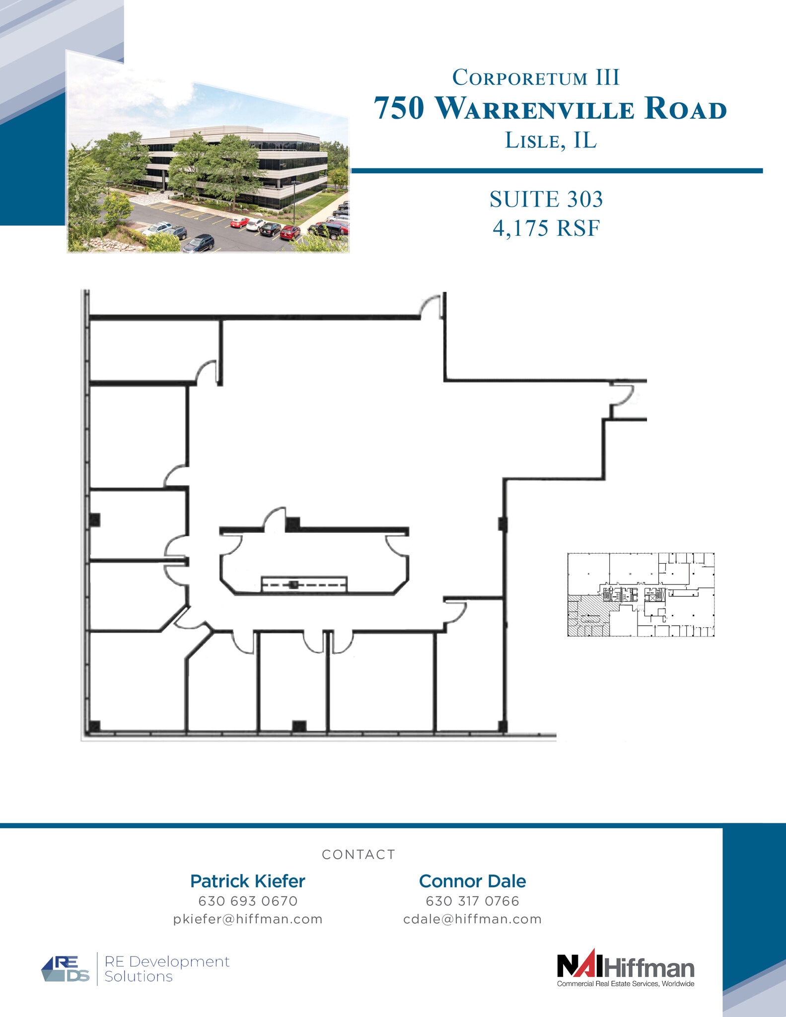 750 Warrenville Rd, Lisle, IL for lease Floor Plan- Image 1 of 6