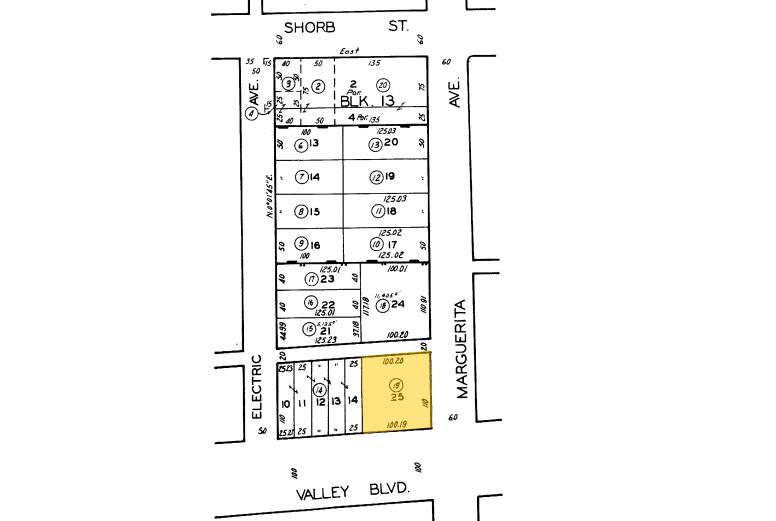 1401-1427 W Valley Blvd, Alhambra, CA for sale Plat Map- Image 1 of 1