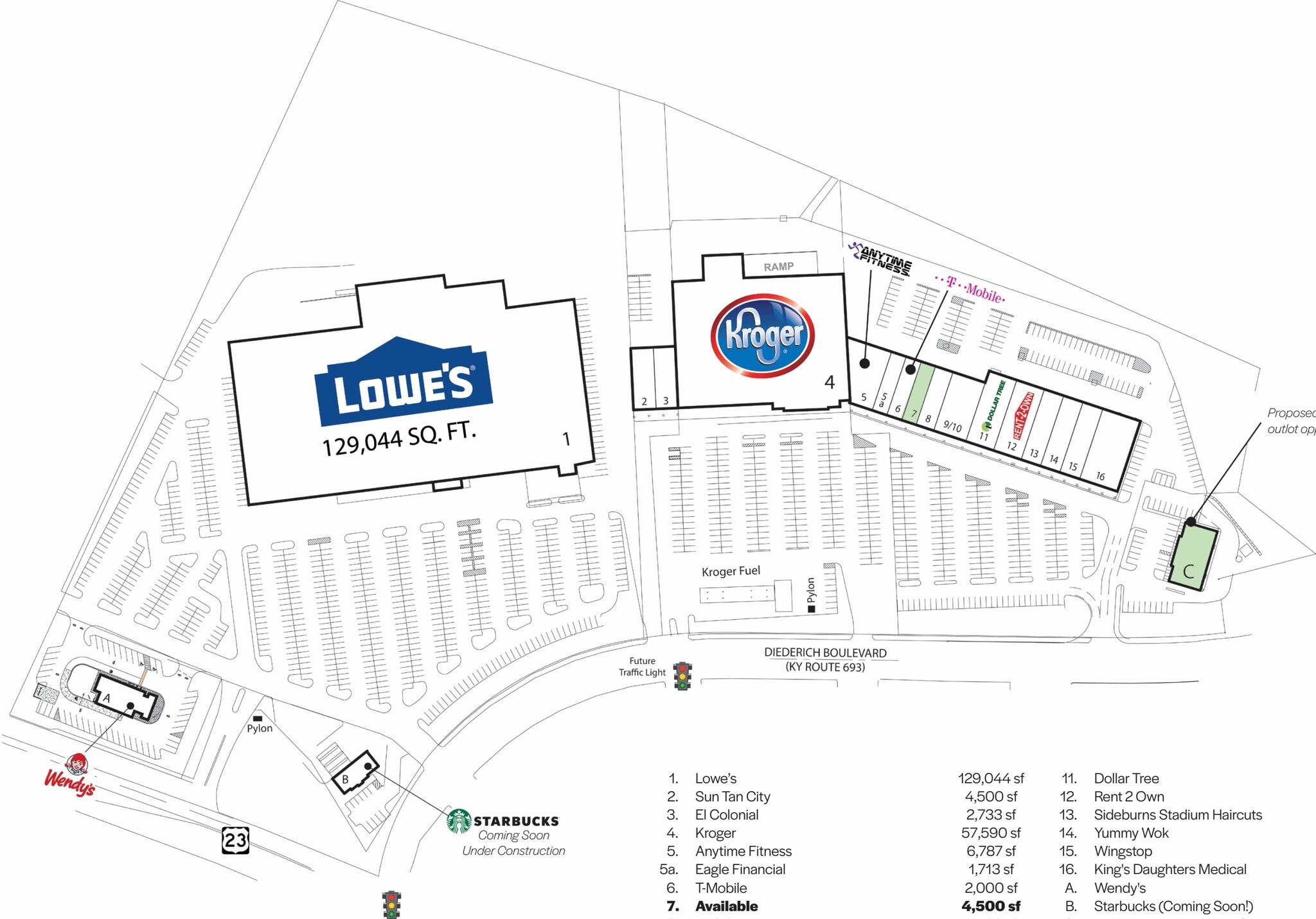 349-704 Diederich Blvd, Ashland, KY for lease Floor Plan- Image 1 of 2