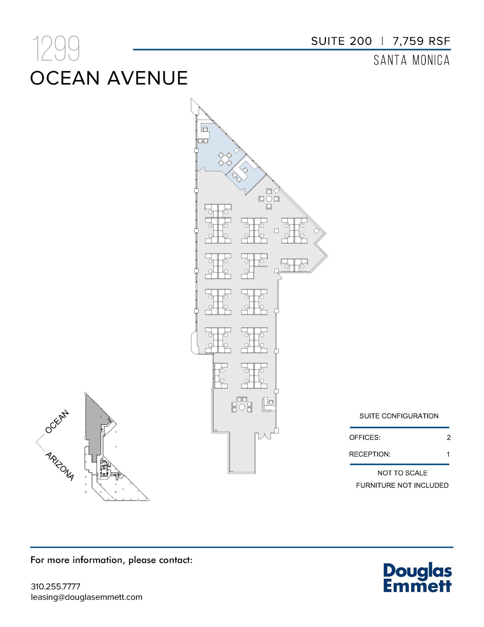 1299 Ocean Ave, Santa Monica, CA for lease Floor Plan- Image 1 of 1
