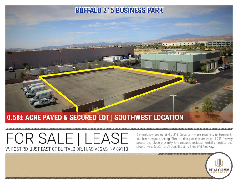 Post Rd, Las Vegas, NV for sale - Building Photo - Image 1 of 1