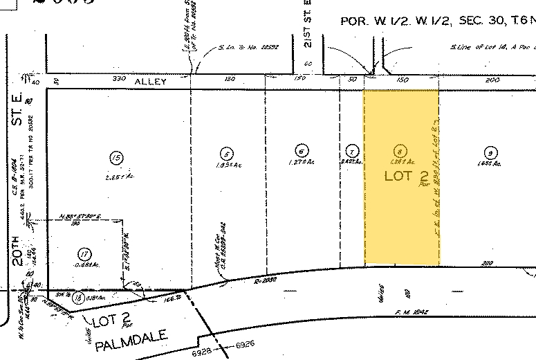 2101 E Palmdale Blvd, Palmdale, CA for sale - Plat Map - Image 3 of 3