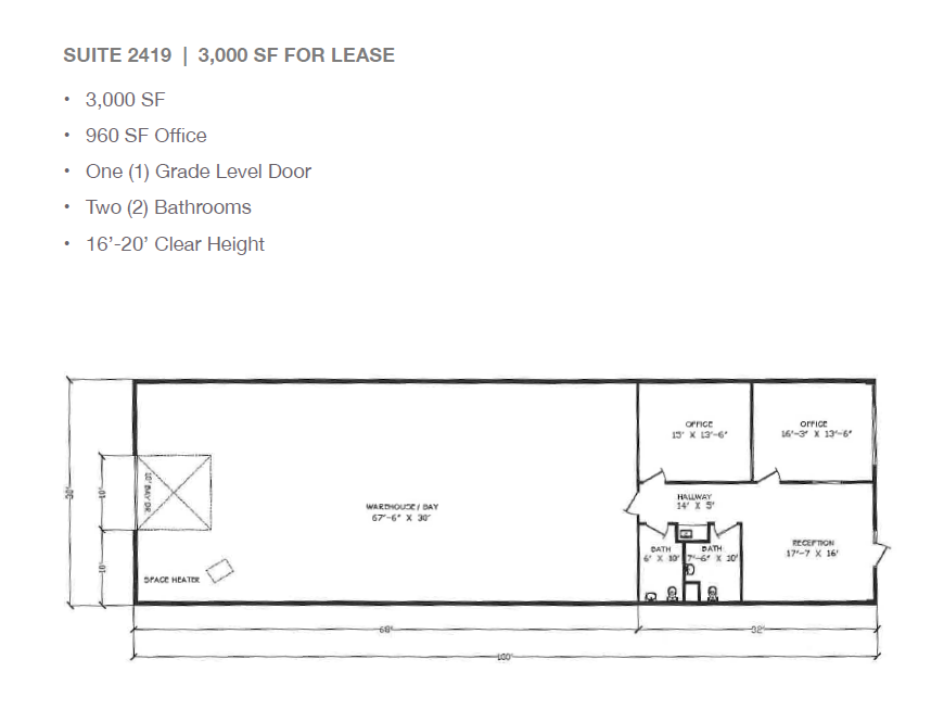 2501-2519 Gravel Dr, Fort Worth, TX for lease Floor Plan- Image 1 of 1