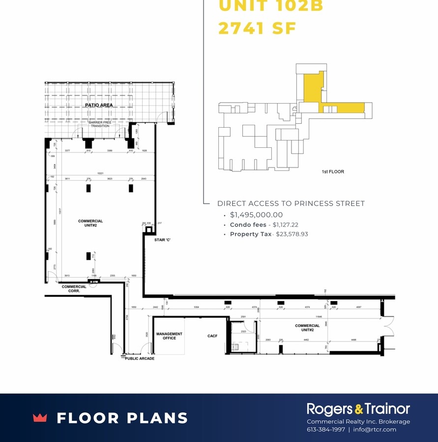 223 Princess St, Kingston, ON K7L 1B3 - Unit 102B - - Floor Plan - Image 1 of 2