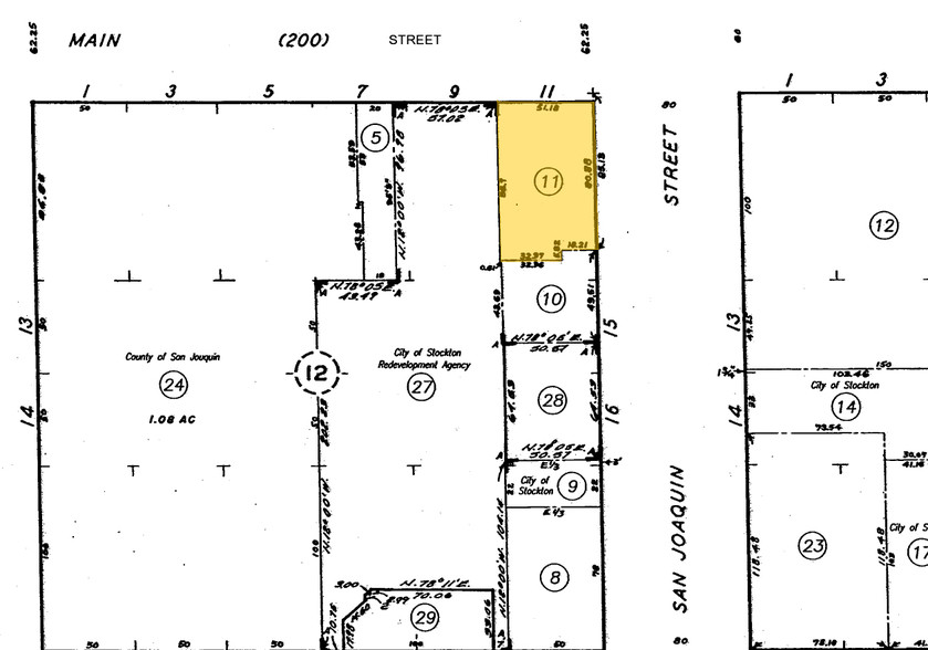 11 S San Joaquin St, Stockton, CA for sale - Plat Map - Image 1 of 1