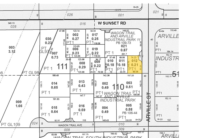 4405 W Sunset Rd, Las Vegas, NV for sale - Plat Map - Image 1 of 1