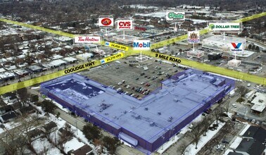 22100-22140 Coolidge Hwy, Oak Park, MI - AERIAL map view - Image1