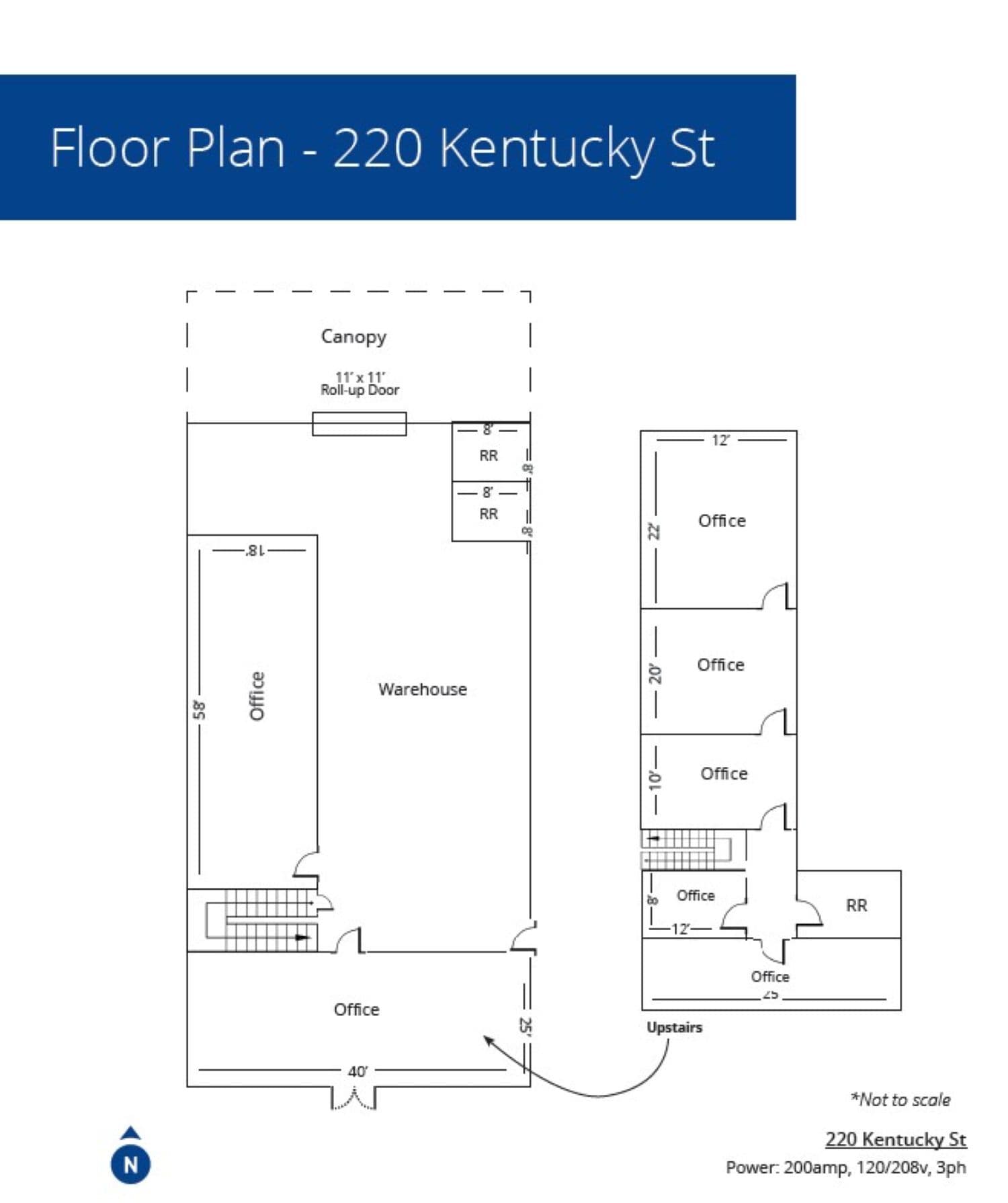 220-222 Kentucky St, Bakersfield, CA for lease Floor Plan- Image 1 of 2