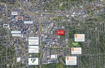 1004 E Adams St, Syracuse, NY - AERIAL  map view