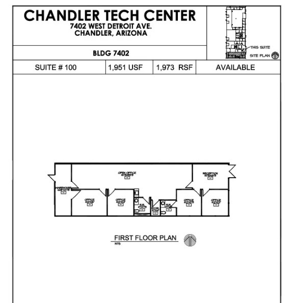 7400 W Detroit St, Chandler, AZ for lease Floor Plan- Image 1 of 1