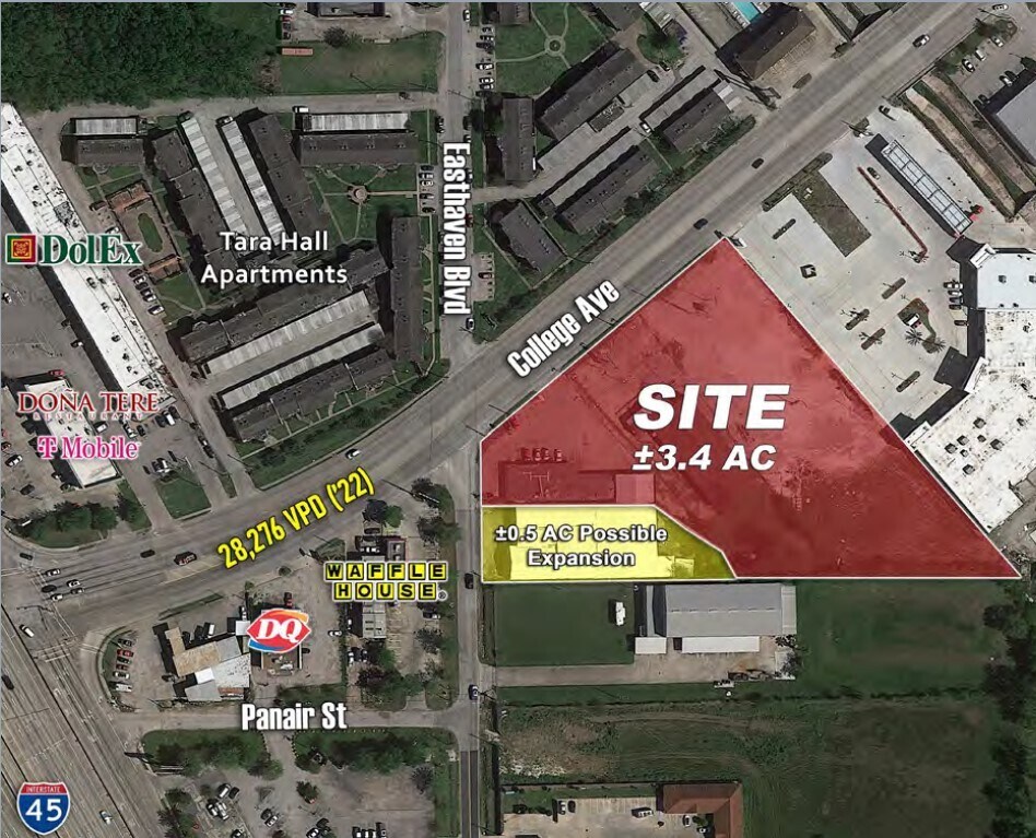 1530 College Ave, South Houston, TX 77587 3.4 Acre Corner Lot