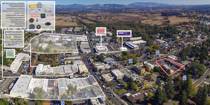 280 S Main St, Sebastopol, CA - aerial  map view