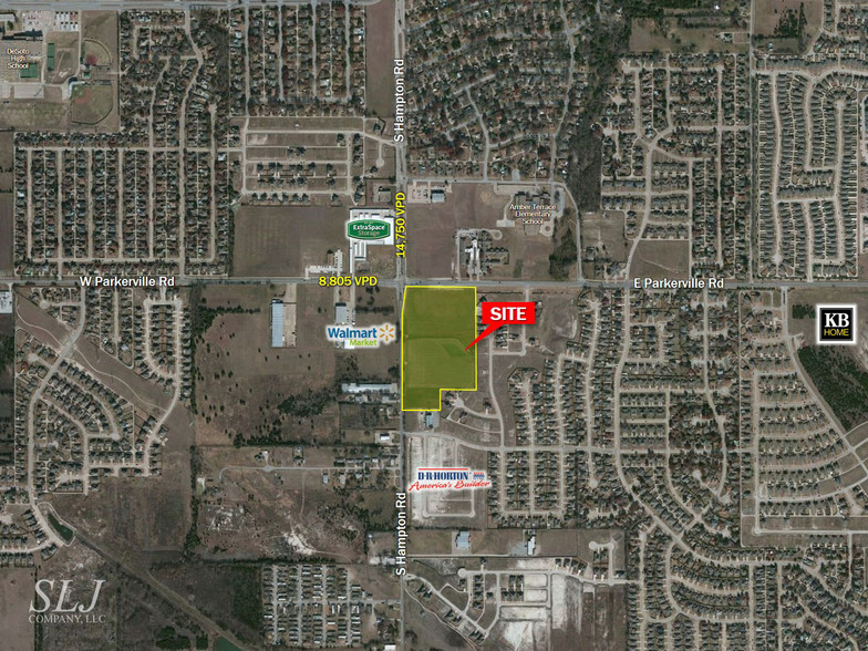 S Hampton Rd & E Parkerville Rd, DeSoto, TX for lease - Aerial - Image 1 of 4