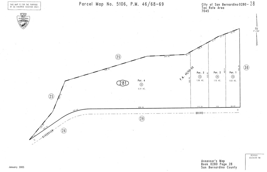 1880 Riverview Dr, San Bernardino, CA for lease - Plat Map - Image 2 of 2