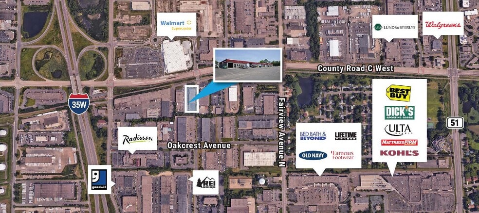 1928-1948 W County Road C, Roseville, MN for lease - Aerial - Image 3 of 7