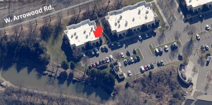2540 Arrowood Rd, Charlotte, NC - AERIAL  map view