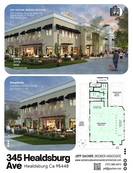 331-349 Healdsburg Ave, Healdsburg, CA for lease - Building Photo - Image 2 of 4