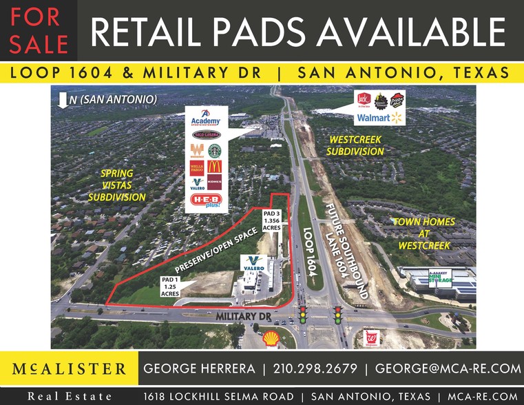 Loop 1604 & Military Dr, San Antonio, TX for sale - Building Photo - Image 1 of 1